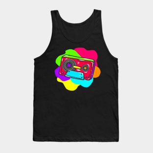 Neon Hippy 80s 90s Costume Retro Vintage Tank Top